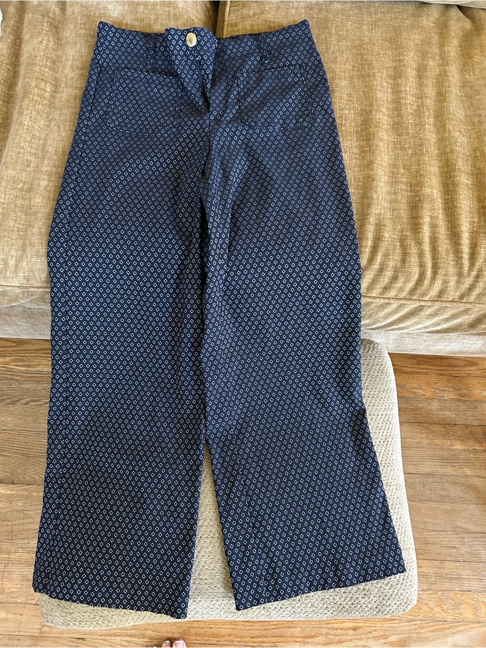 Jules &Leopold Navy Patterned Pants medium